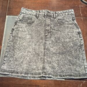 Hell Bunny Black Acid Wash Mini Skirt